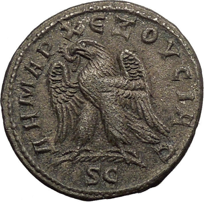 TRAJAN DECIUS 249AD Tetradrachm Large Silver Roman Coin Eagle Antioch i52662