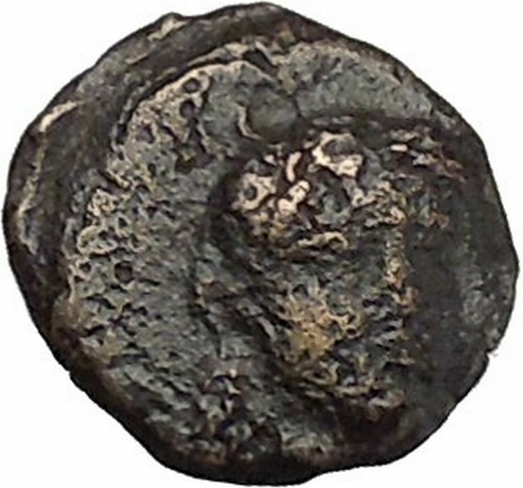 LARISSA PHRIKONIS in AEOLIS 400BC River-god Apollo Ancient Greek Coin i50531