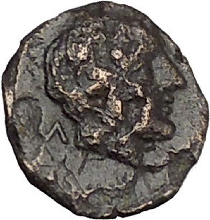 LARISSA PHRIKONIS in AEOLIS 400BC River-god Apollo Ancient Greek Coin i50531