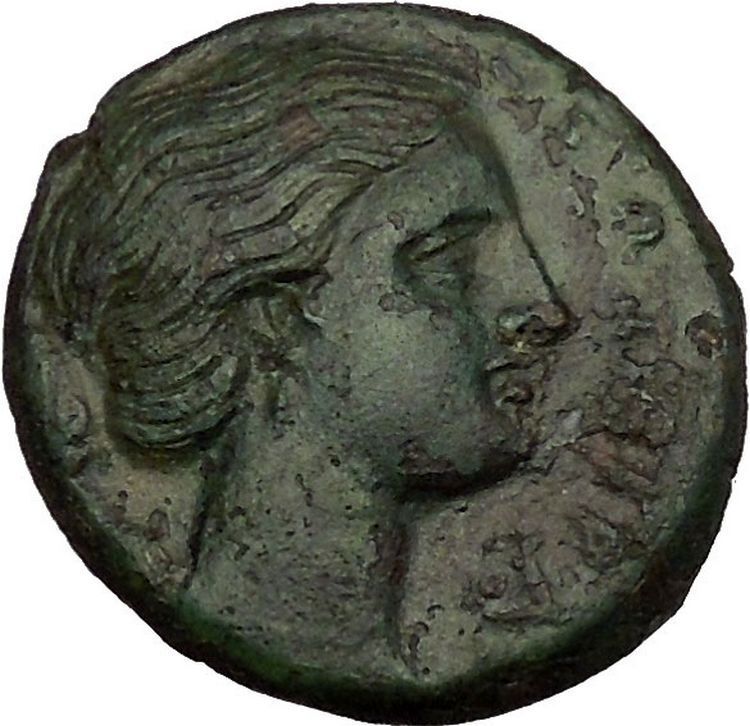 Syracuse Agathocles King of Sicily 295BC Artemis Thunderbolt Greek Coin i53606