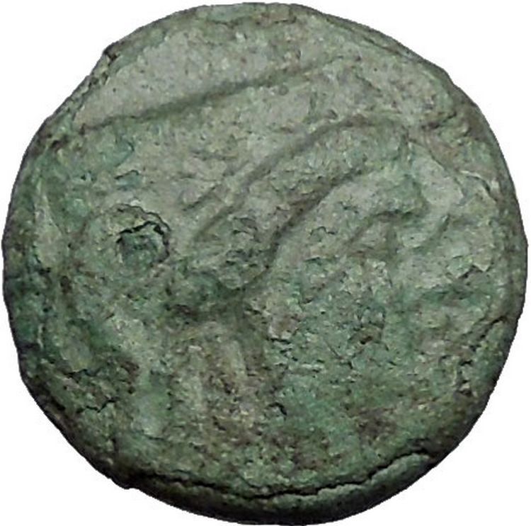 ARGOS in ARGOLIS 260BC Hera Fountain Helmet Authentic Ancient Greek Coin i56237