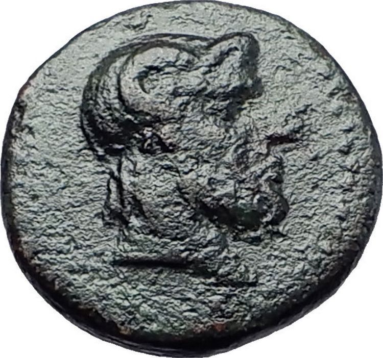 MYTILENE on Island of LESBOS 3-2CenBC Zeus Ammon Dionysus Ship Greek Coin i58070