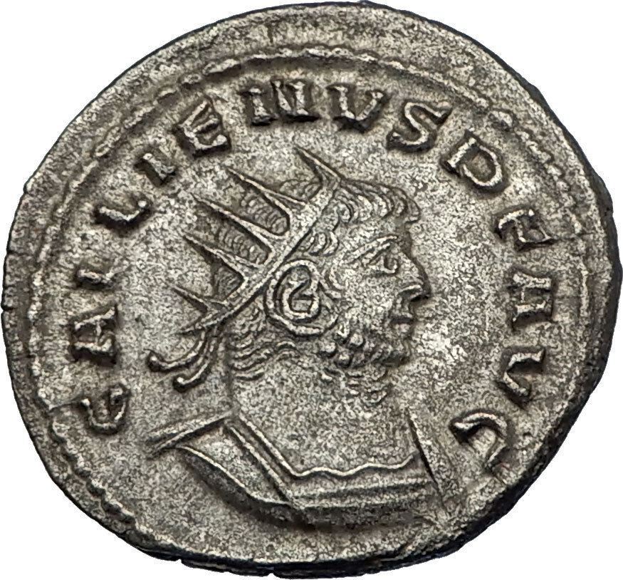 GALLIENUS 253AD Authentic Ancient Original Genuine Roman Coin JUPITER i65633