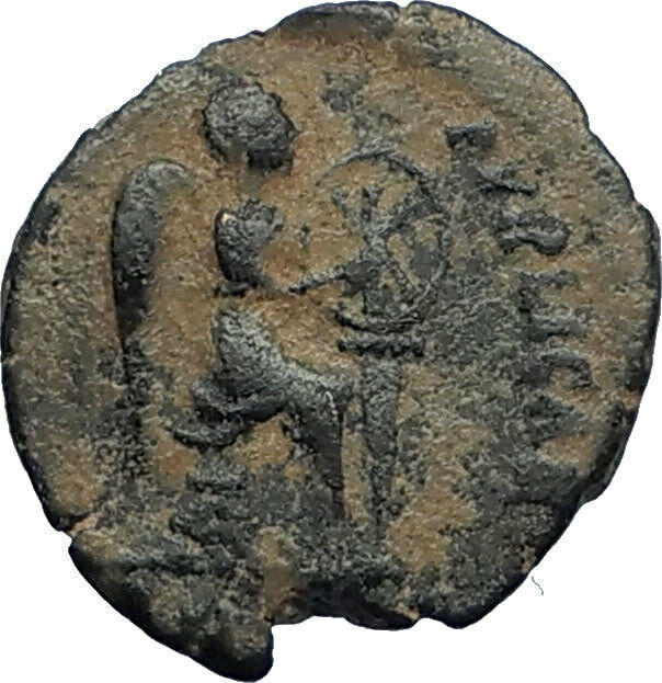 EUDOXIA Arcadius Wife 401AD Authentic Ancient Roman Coin VICTORY CHI-RHO i67729