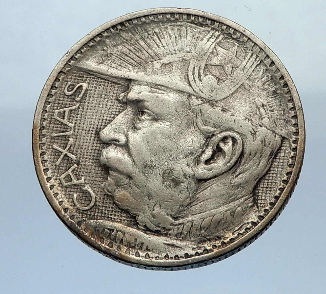 1935 BRAZIL Silver 2000 Reis Coin w Duke of Caxias Marshall Alvez de Lima i69349