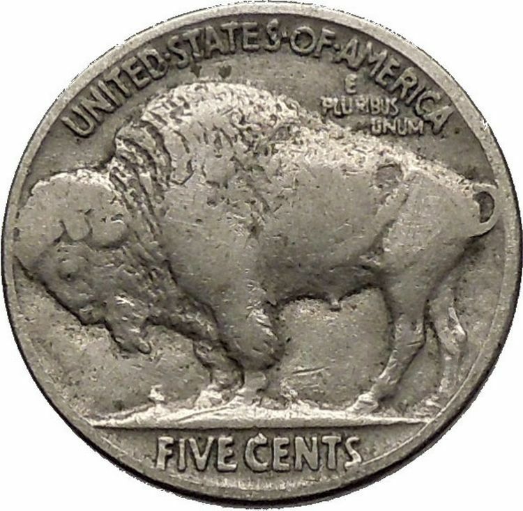 1935 BUFFALO NICKEL 5 Cents of United States of America USA Antique Coin i43768