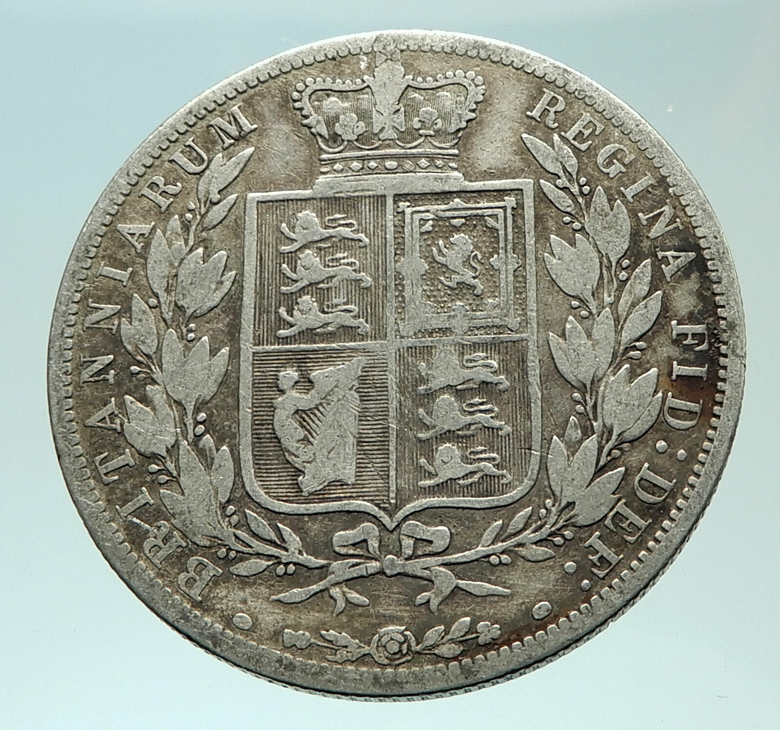 1882 UK Great Britain United Kingdom QUEEN VICTORIA Genuine Silver Coin i75951