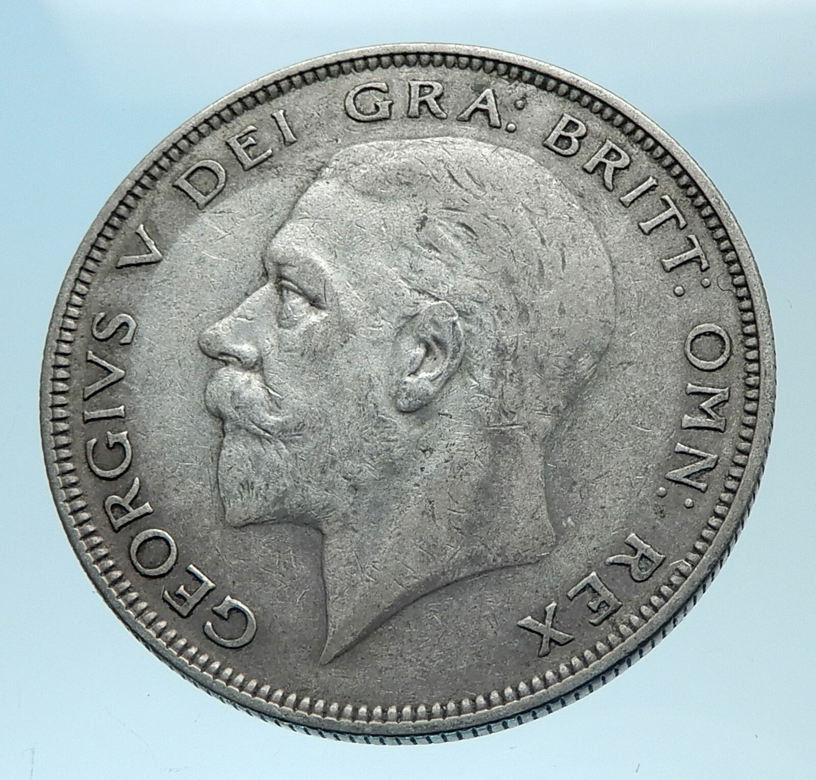 1935 Great Britain United Kingdom UK King GEORGE V Silver Half Crown Coin i78096