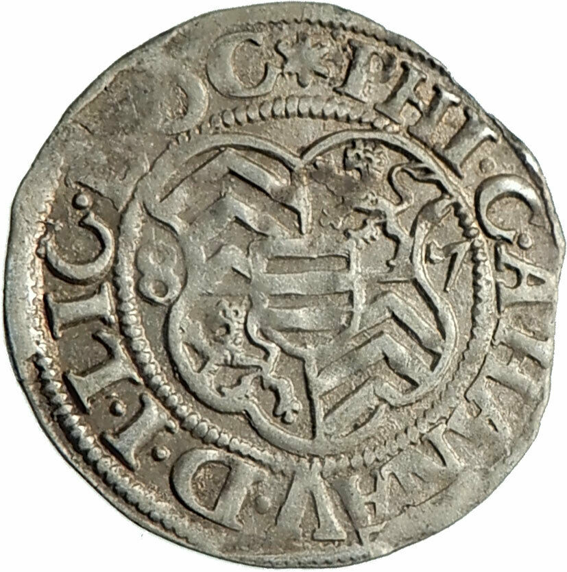 1587 GERMANY German States Hanau-Lichtenberg Count PHILIP IV Silver Coin i74599