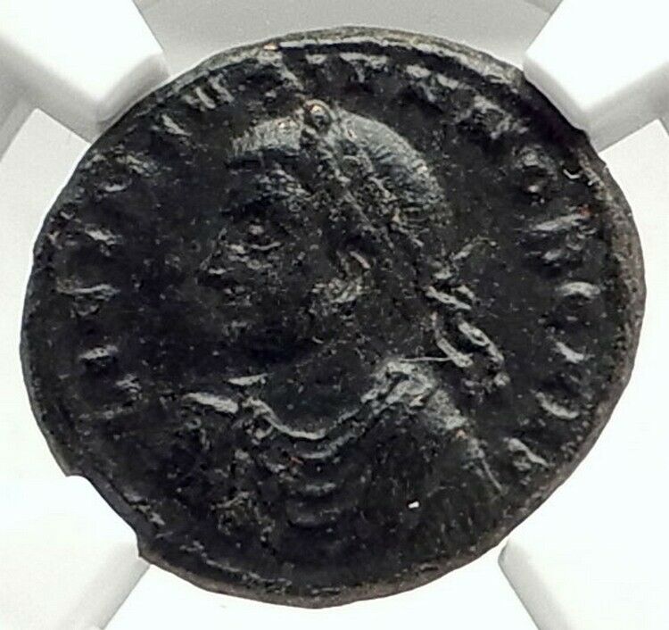 LICINIUS II Jr Authentic Ancient 320AD Genuine Roman Coin w CAPTIVES NGC i76307