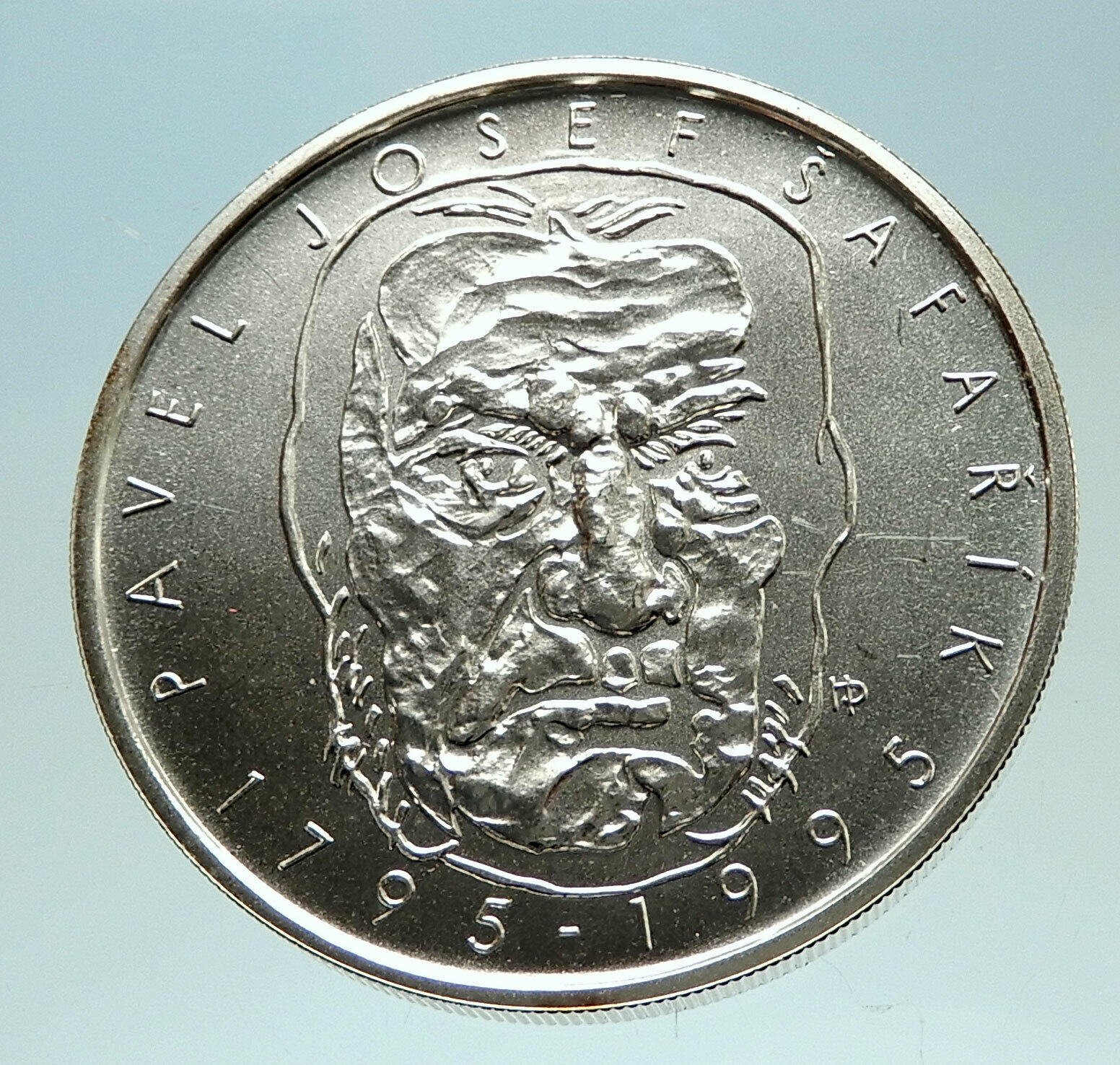 1995 CZECH REPUBLIC Pavel Josef Safarik Genuine Silver 200 Korun Coin i76822