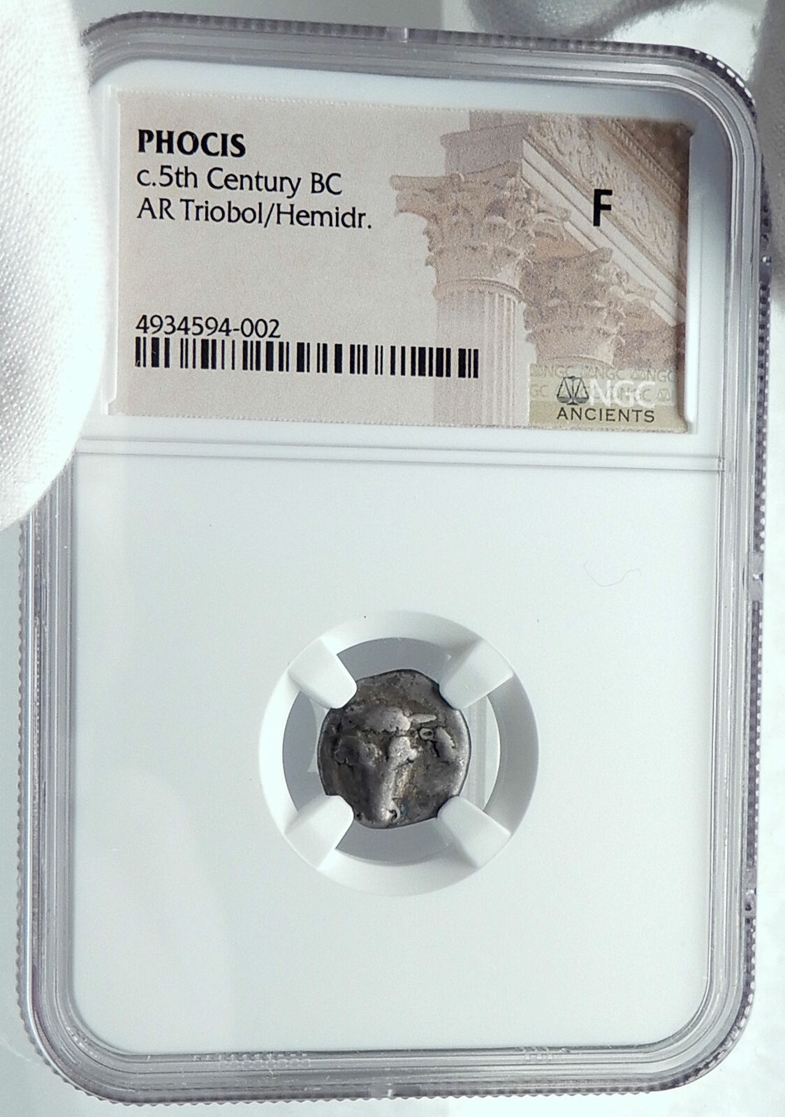 PKOKIS Greek Federal Central Greece Authentic 460BC Silver Coin NGC i77991