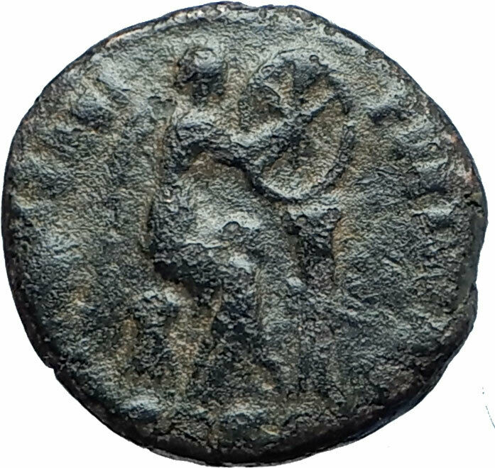 EUDOXIA Arcadius Wife 401AD Authentic Ancient Roman Coin VICTORY CHI-RHO i77604