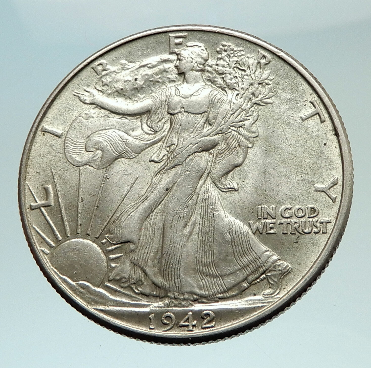 1942 UNITED STATES US Silver WALKING LIBERTY Half Dollar Coin BALD EAGLE i77015