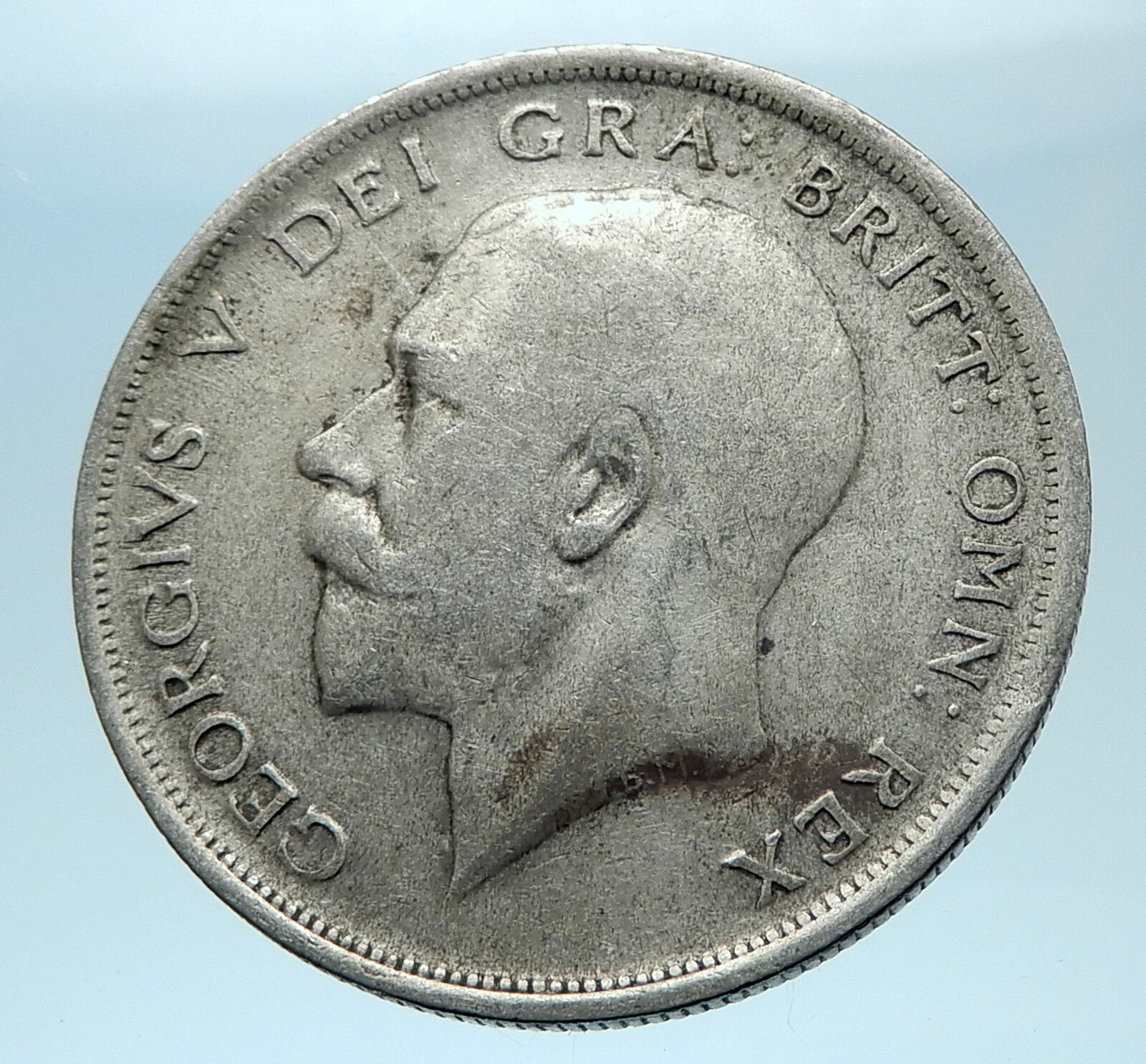 1920 Great Britain United Kingdom UK King GEORGE V Silver Half Crown Coin i77849