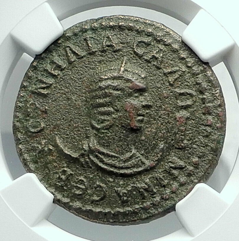 SALONINA wife of GALLIENUS Side Pamphylia Ancient Roman Coin APOLLO NGC i78447