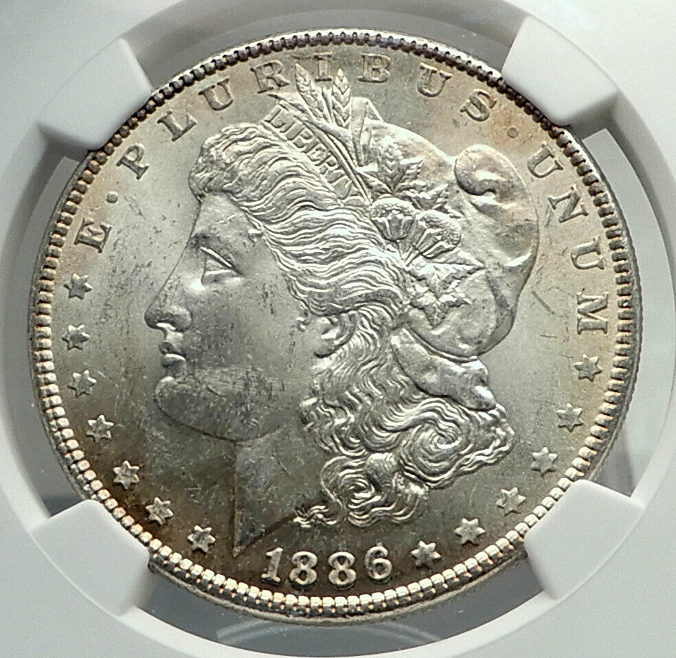 1886 UNITED STATES of America SILVER Morgan US Dollar Coin EAGLE NGC MS i79835