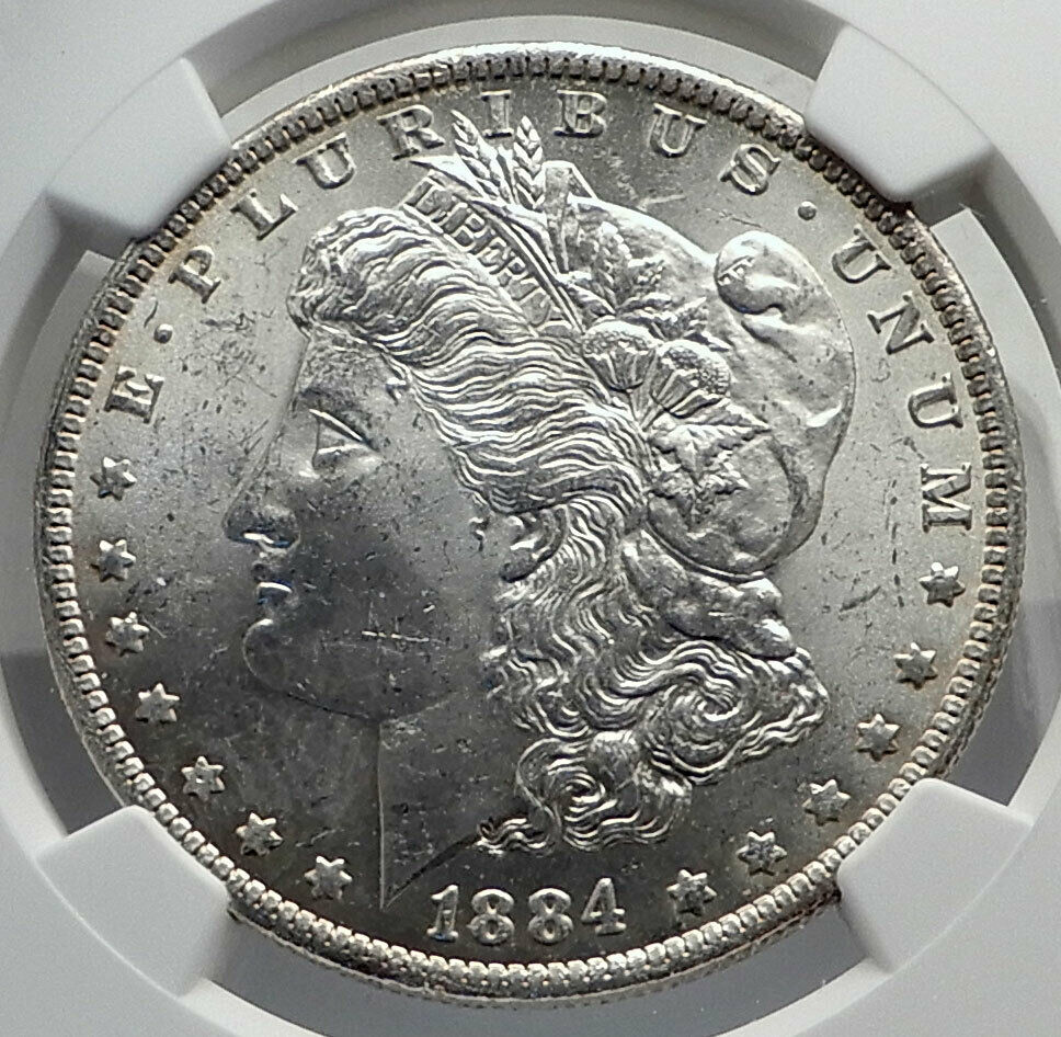 1884 UNITED STATES of America SILVER Morgan US Dollar Coin EAGLE NGC MS i79851
