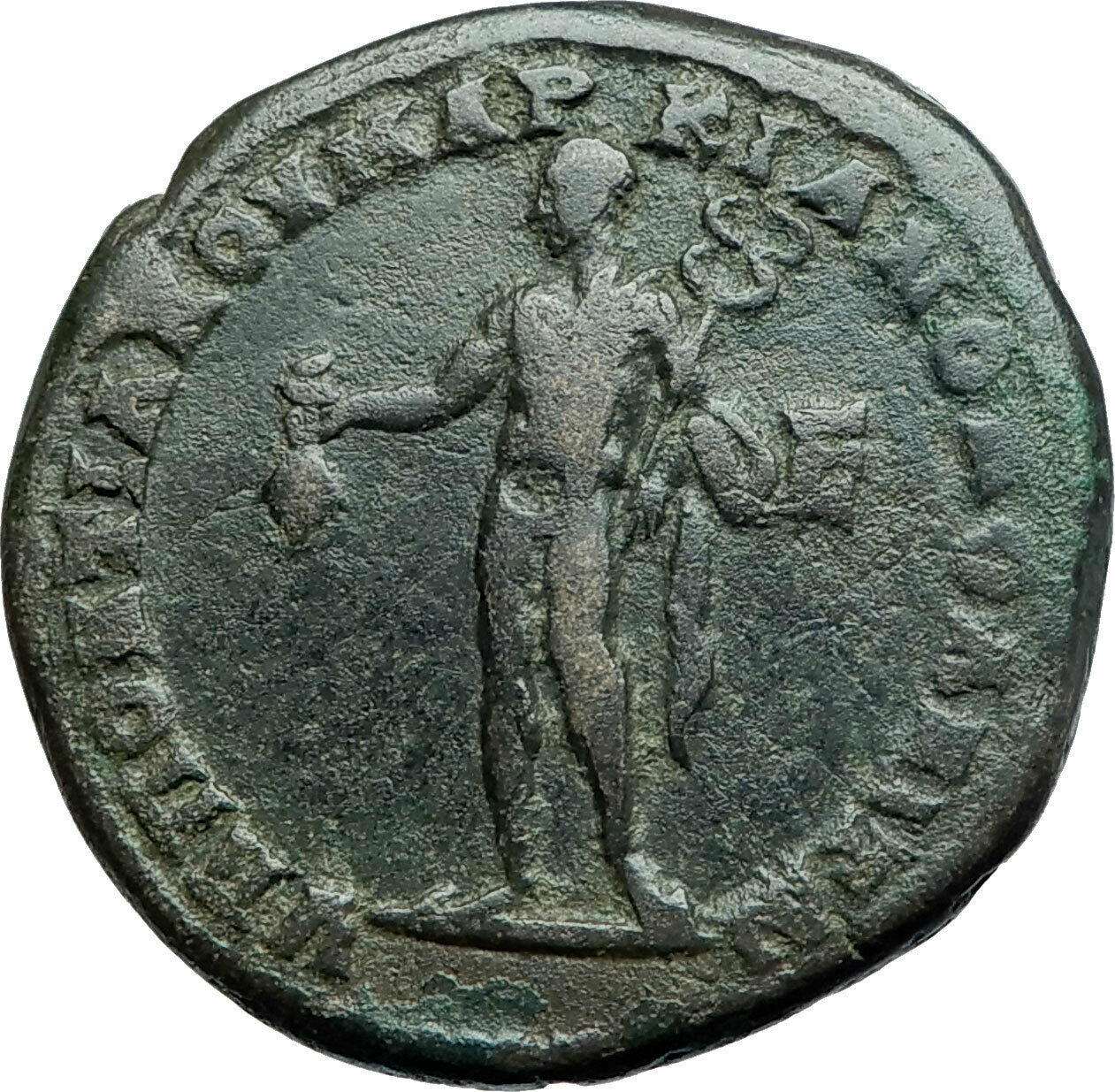 MACRINUS & SON DIADUMENIAN Ancient 217AD Marcianopolis Roman Coin HERMES i78929