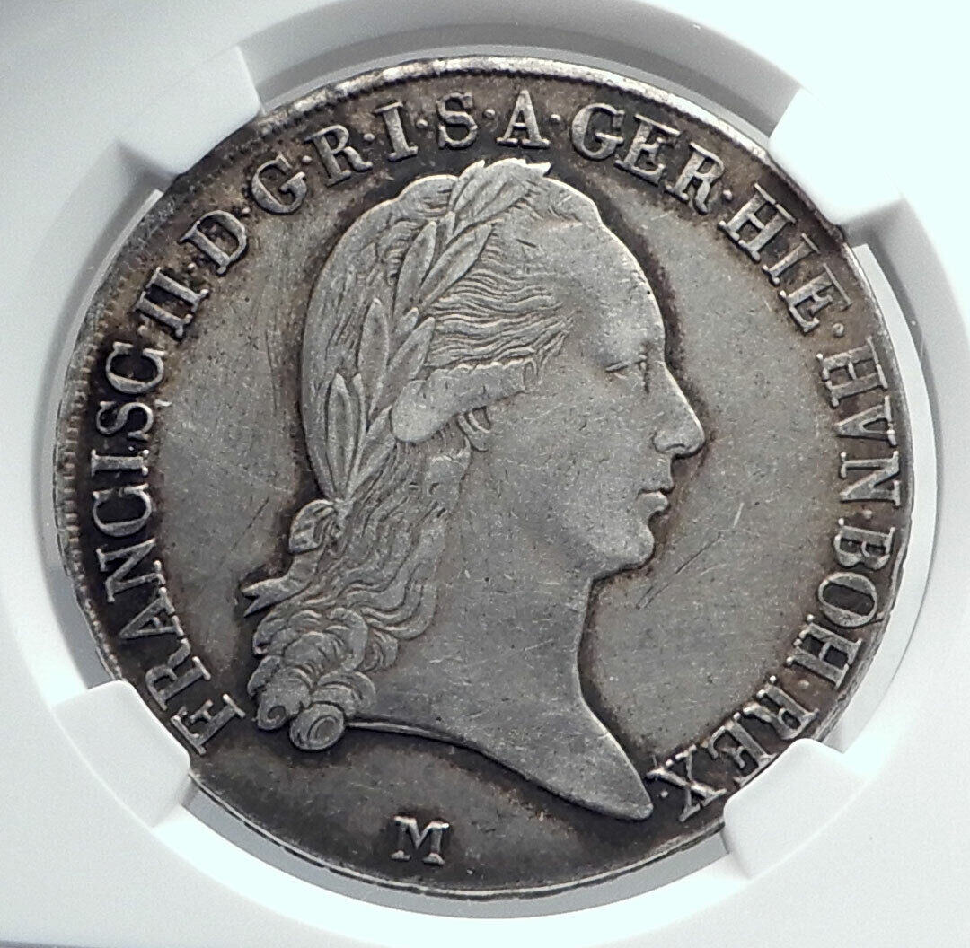 1796 ITALY Duchy of Milan Holy Roman Empire FRANZ II Silver Coin NGC i81251