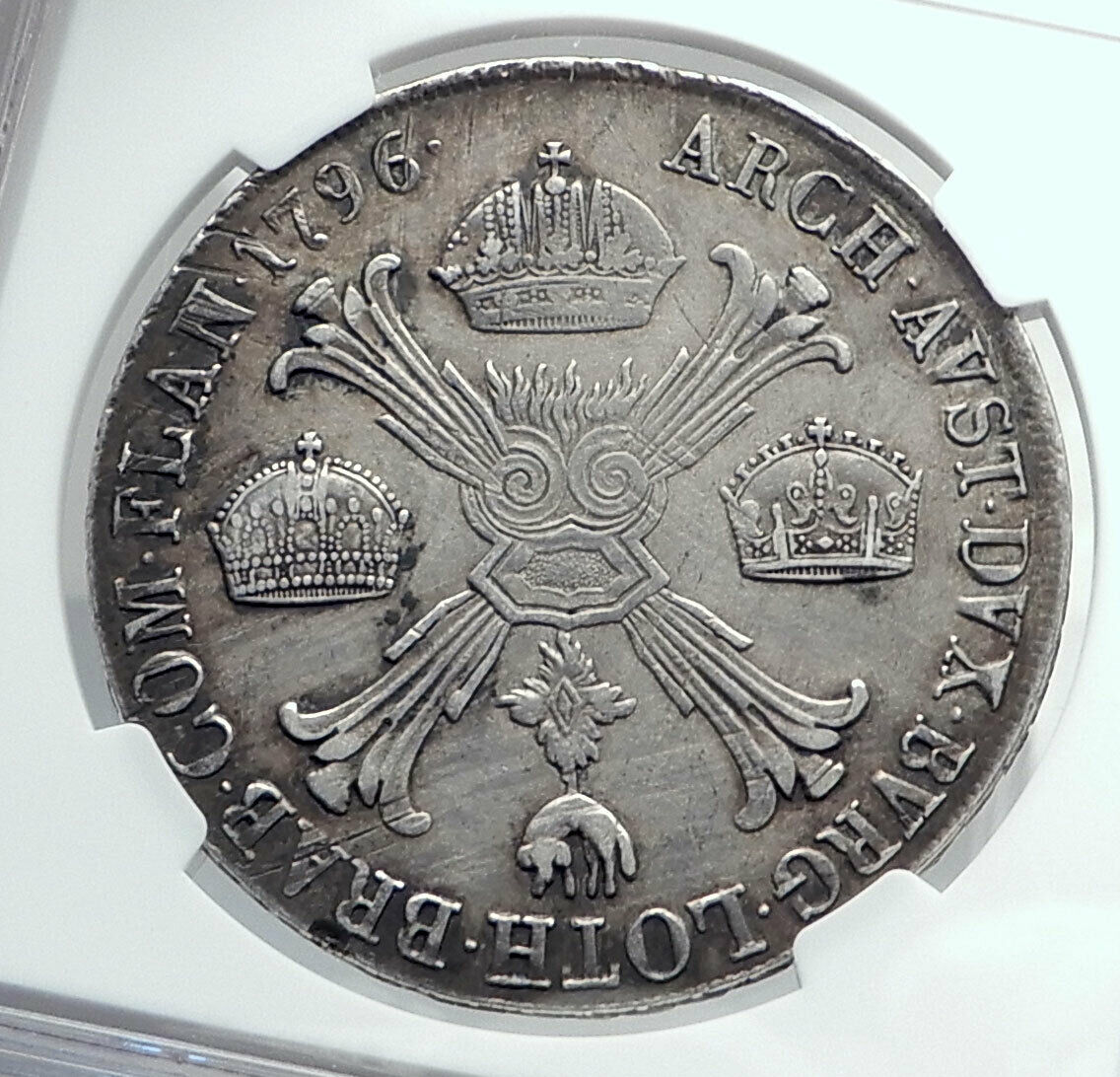 1796 ITALY Duchy of Milan Holy Roman Empire FRANZ II Silver Coin NGC i81251