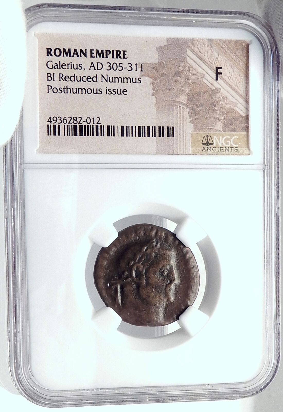 Divus GALERIUS Rare POSTHUMOUS Issue 311AD Roman Coin EAGLE ALTAR NGC i81720