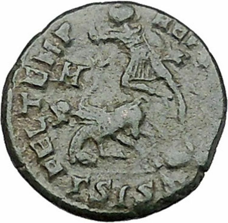 CONSTANTIUS II Constantine the Great son Ancient Roman Coin Battle Horse i41045