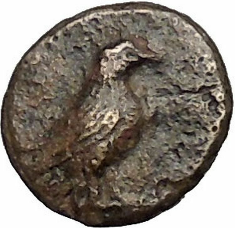 Kyme in Aeolis 350BC EAGLE & VASE on Authentic Ancient Greek Coin i48073