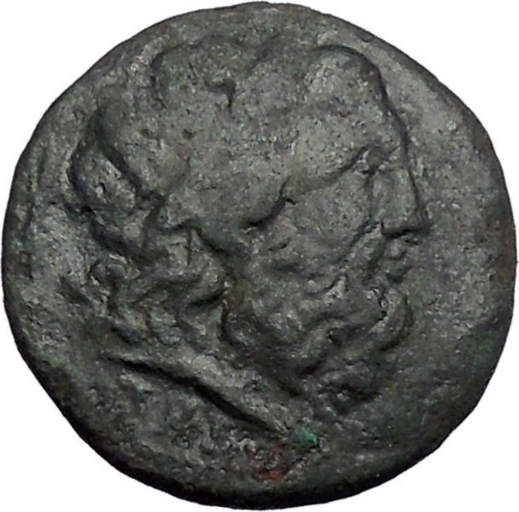 OINIDAI in AKARNANIA 219BC Zeus Man-Headed Bull Ancient Greek Coin i49170