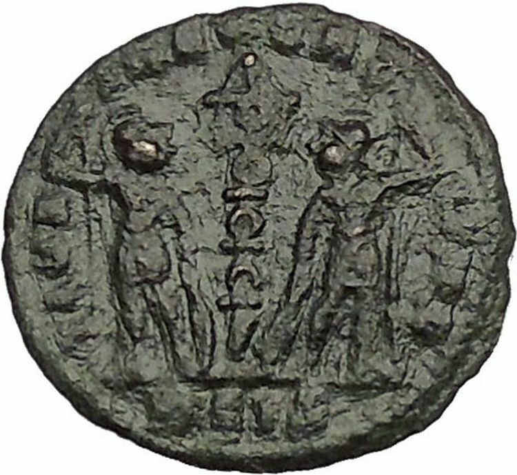 DELMATIUS Dalmatius 335AD Roman Caesar Ancient Coin Soldiers Legions i52821