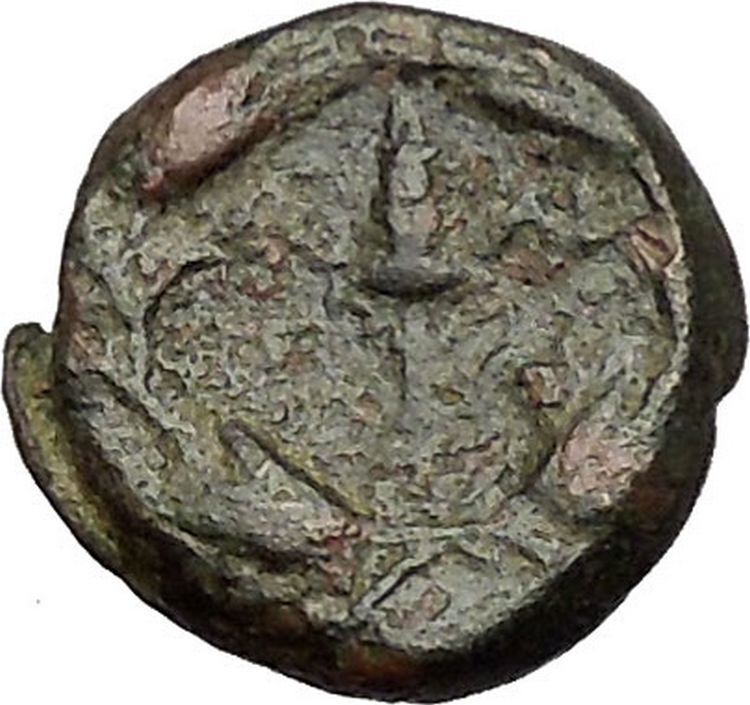 ELAIA in AEOLIS 2-1CenBC Demeter Torch Authentic Ancient Greek Coin i51992