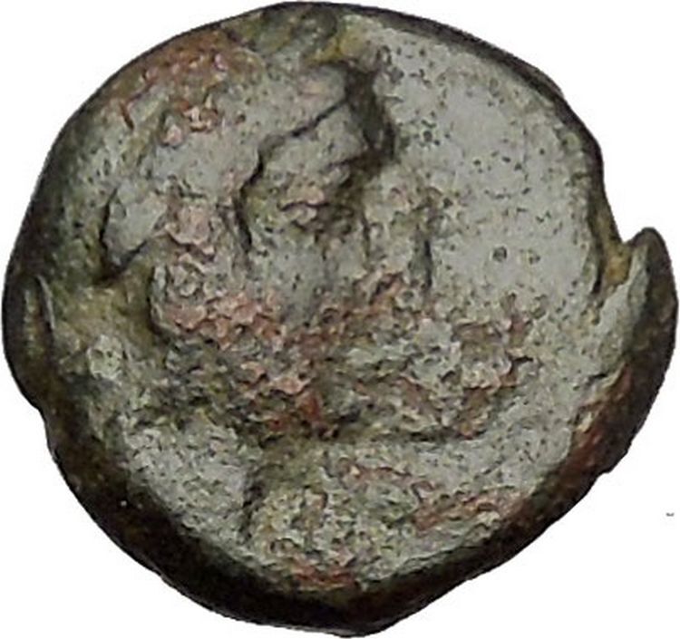 ELAIA in AEOLIS 2-1CenBC Demeter Torch Authentic Ancient Greek Coin i51992