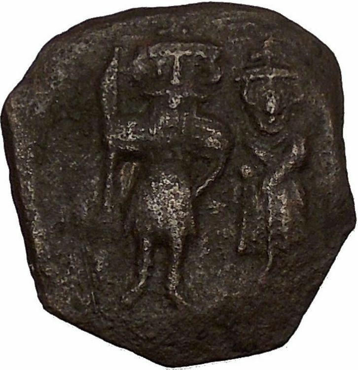 CONSTANS II & CONSTANTINE IV 654AD Syracuse Sicily Follis Byzantine Coin i53597