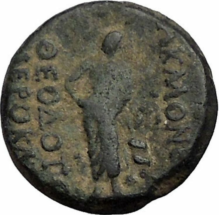 ACMONEIA in PHRYGIA 1stCenBC Zeus Asclepius Authentic Ancient Greek Coin i56056