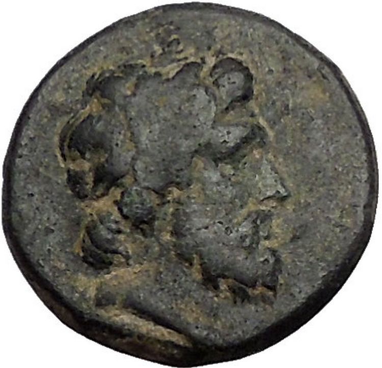 ACMONEIA in PHRYGIA 1stCenBC Zeus Asclepius Authentic Ancient Greek Coin i56056