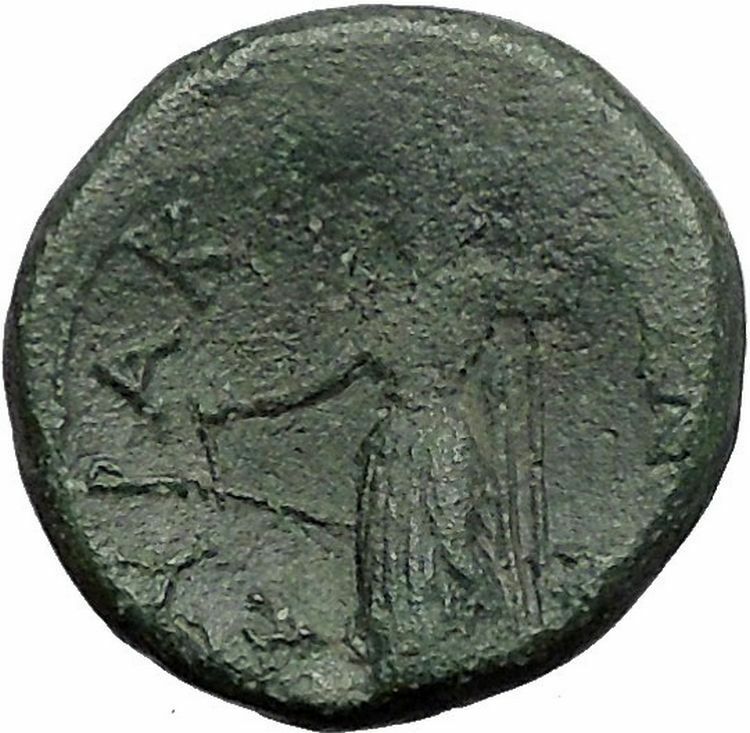 SYRACUSE in SICILY 2-1CBC RARE R2 Zeus Tyche Galley Greek Coin by Romans i55910