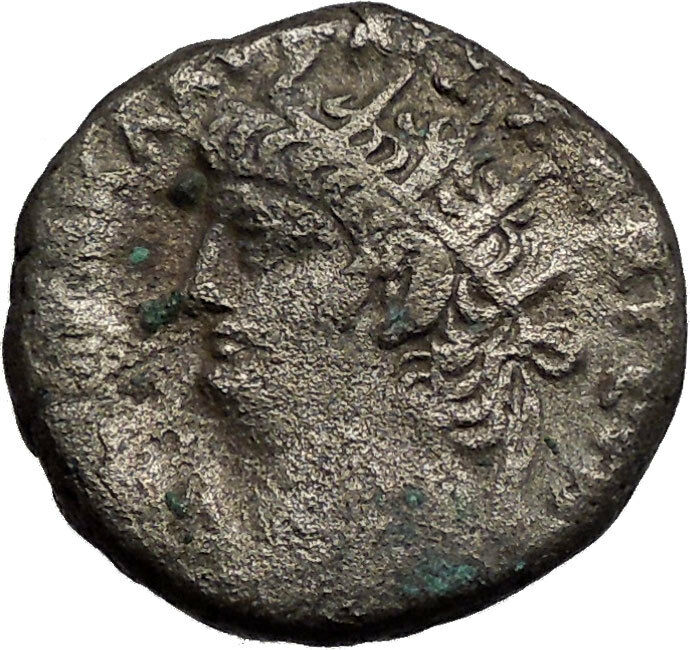 NERO 67AD Alexandria Egypt BIG Silver Authentic Ancient Roman Coin HERA i56041