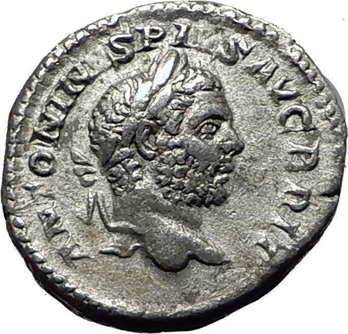 CARACALLA 210AD Rome Silver Original Authentic Ancient Roman Coin Virtus i59006