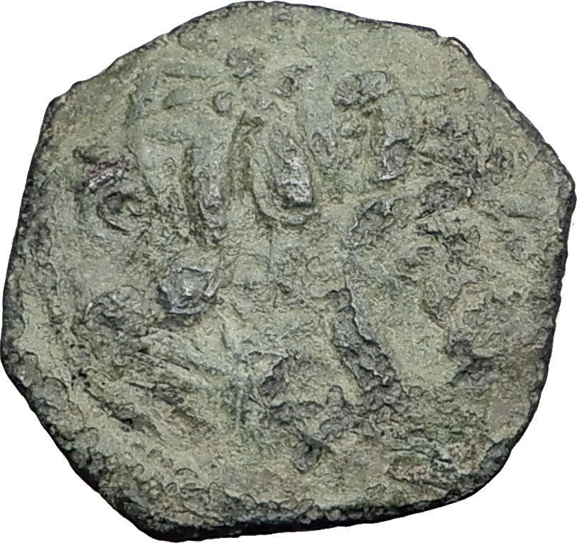 CRUSADERS Antioch Tancred Ancient 1101AD Byzantine Time Coin CHRIST CROSS i65156