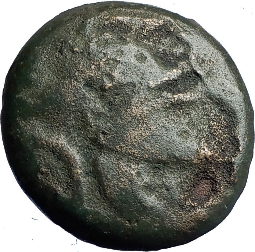 MESEMBRIA Thrace Authentic Ancient Greek Coin CORINTHIAN HELMET WHEEL i69238