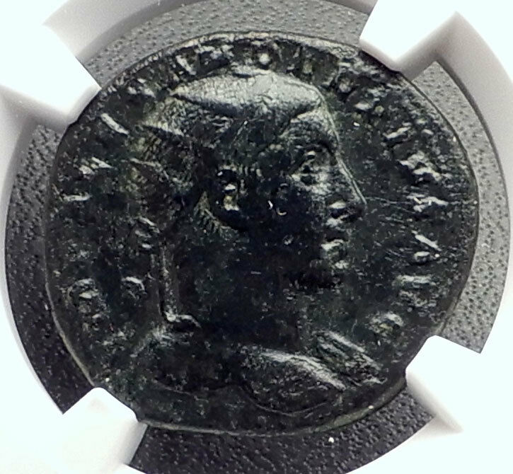 SEVERUS ALEXANDER Authentic Ancient 231AD Dupondius Roman Coin NGC i72745