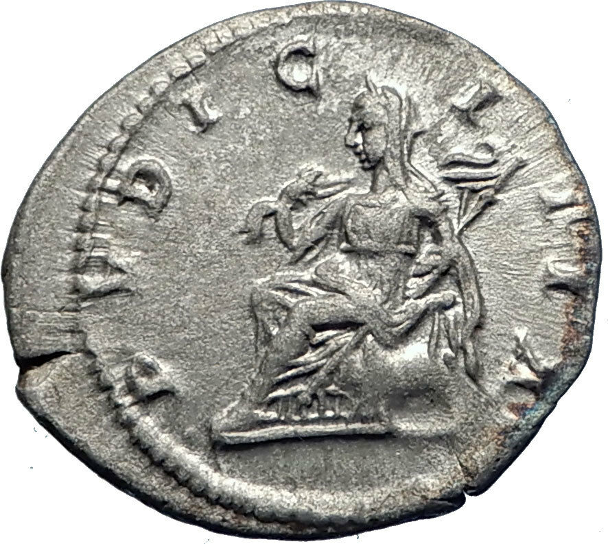 JULIA MAESA Elagbalus Grandmother Ancient Silver Roman Coin Pudicitia i73231