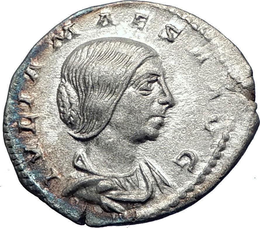 JULIA MAESA Elagbalus Grandmother Ancient Silver Roman Coin Pudicitia i73231