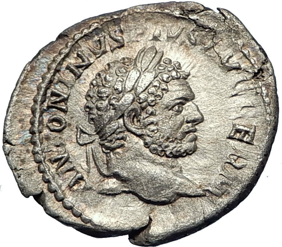 CARACALLA 198AD Authentic Genuine Silver Ancient Roman Coin PAX PEACE i73547