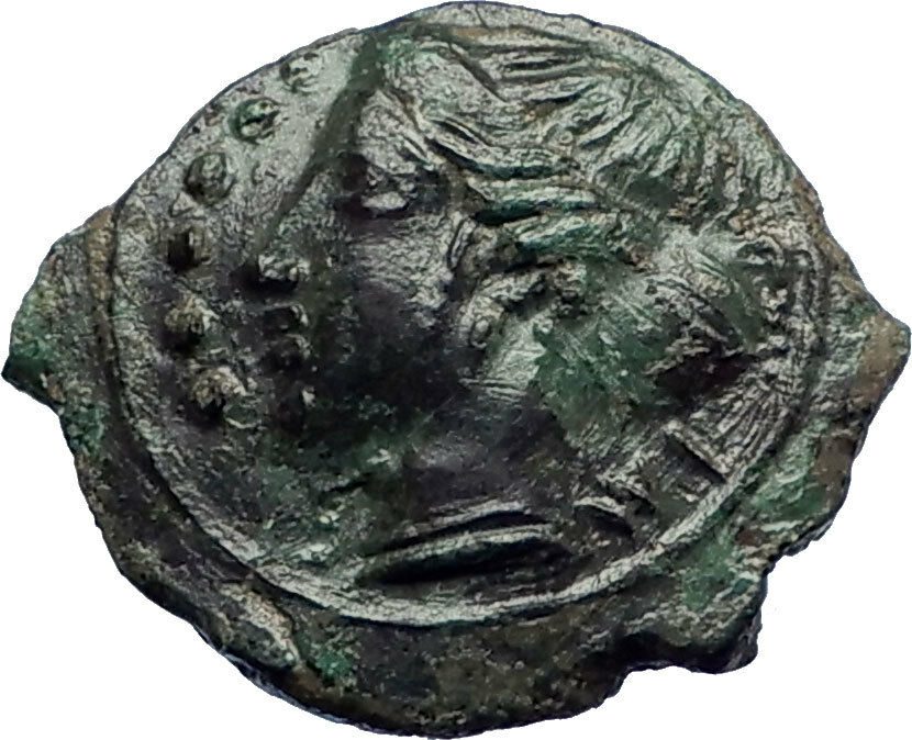 HIMERA Sicily 420BC QUALITY Ancient Greek Coin Nymph & Success Wreath i73990