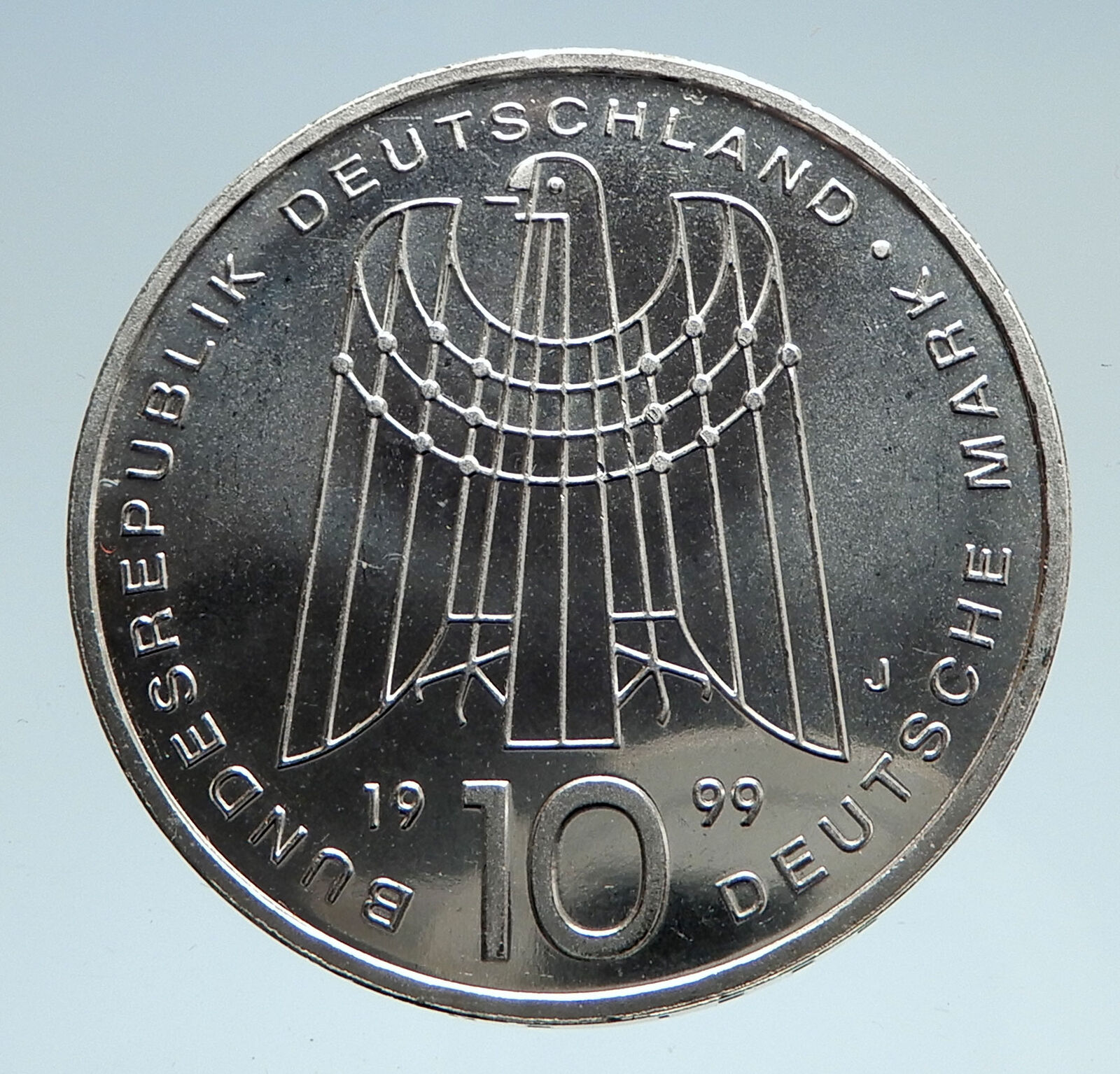 1999 Germany SOS Children Development Antique Silver 10 Mark German Coin i74987