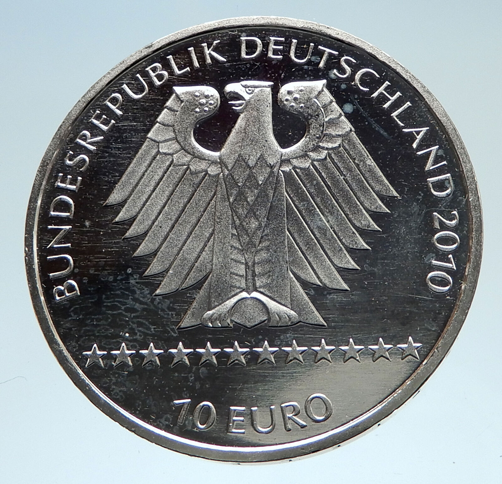 2011 GERMANY FIS Alpine World Skiing Champion Genuine Silver 10 Euro Coin i75195