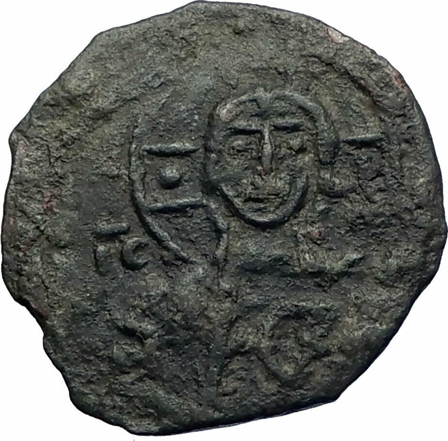 CRUSADERS Antioch Tancred Ancient 1101AD Byzantine Time Coin CHRIST CROSS i73507