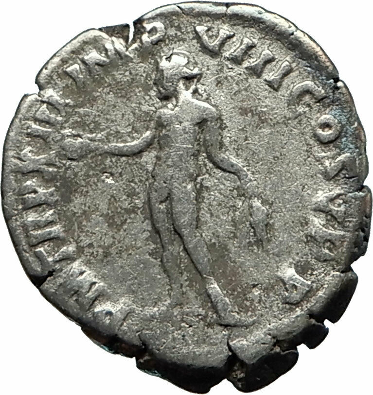 COMMODUS son of Marcus Aurelius 188AD Silver Ancient Roman Coin Genius i76196