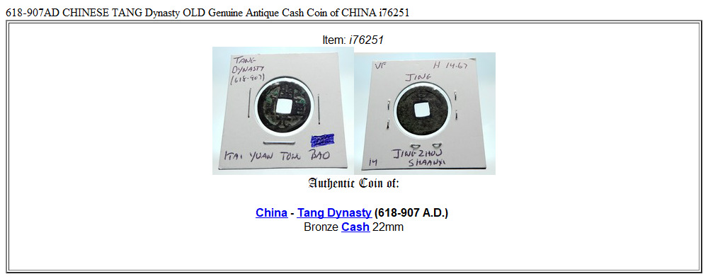 618-907AD CHINESE TANG Dynasty OLD Genuine Antique Cash Coin of CHINA i76251